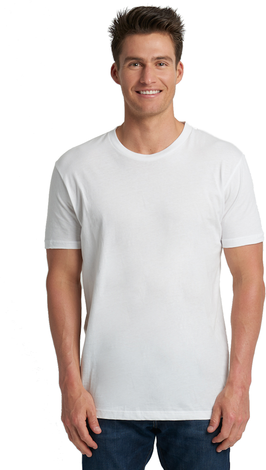 Next Level 3600 Unisex Cotton T Shirt - White - 2XL
