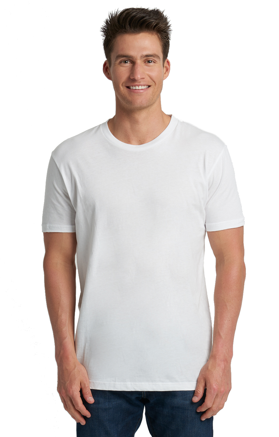 Next Level 3600 White Unisex Cotton T Shirt | Jiffy Shirts