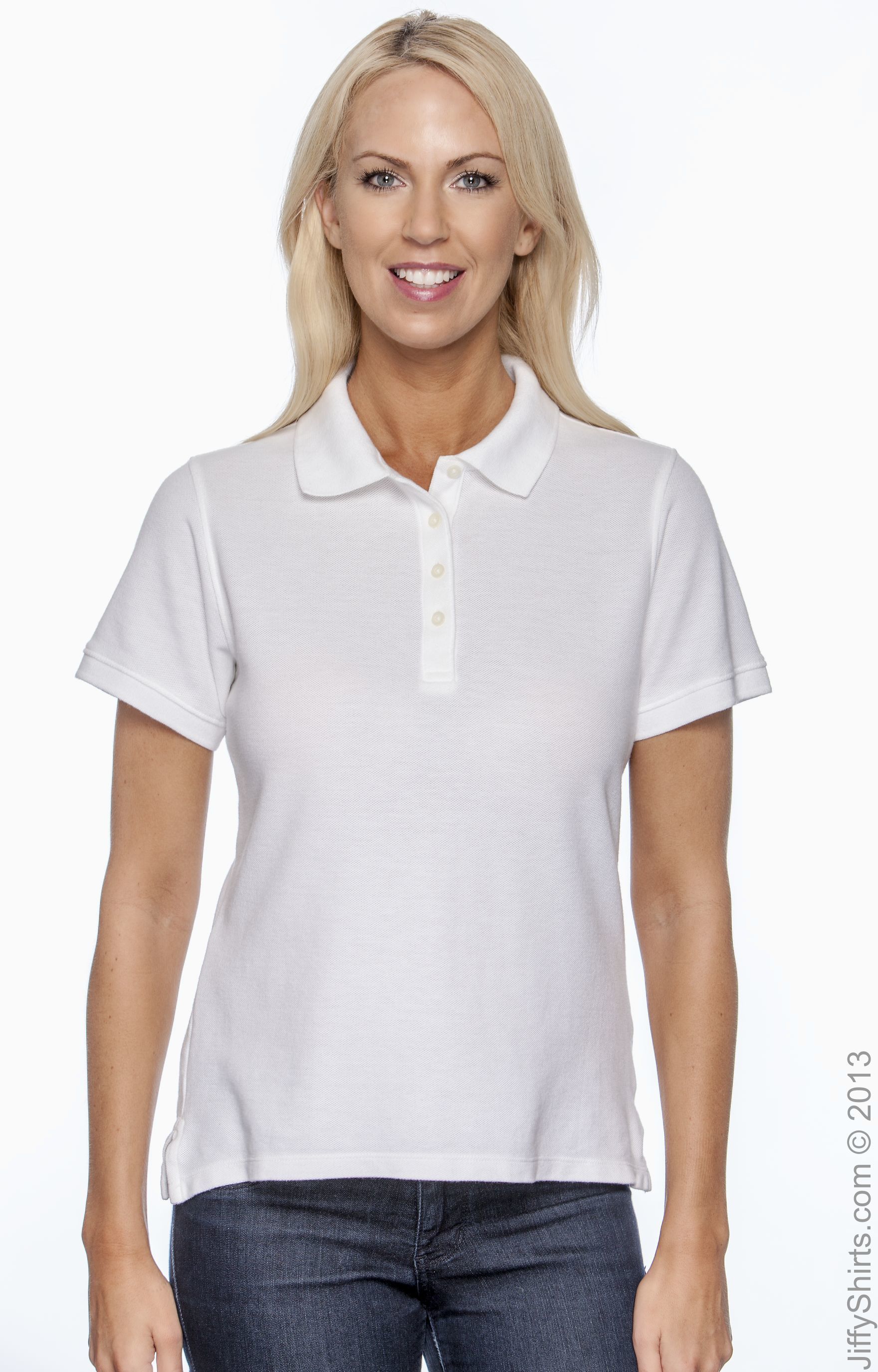 white womens polo