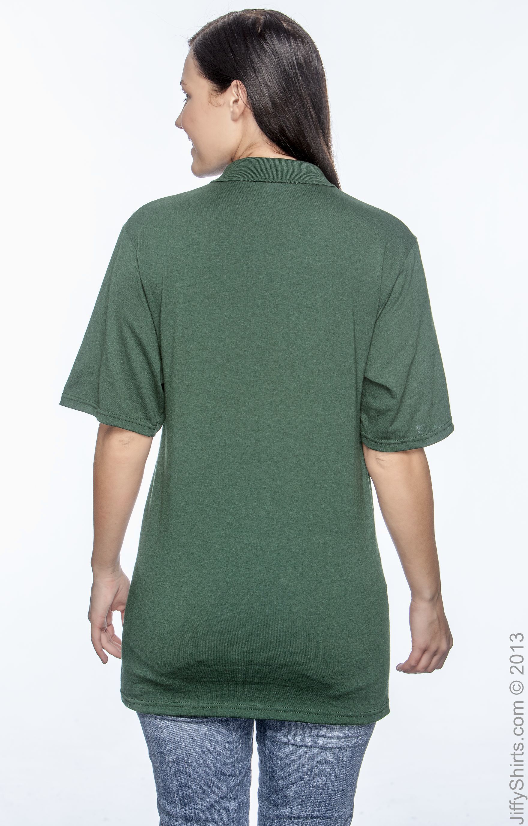 Jerzees 436P Forest Green Adult 5.6 oz. SpotShield™ Pocket Jersey Polo JiffyShirts