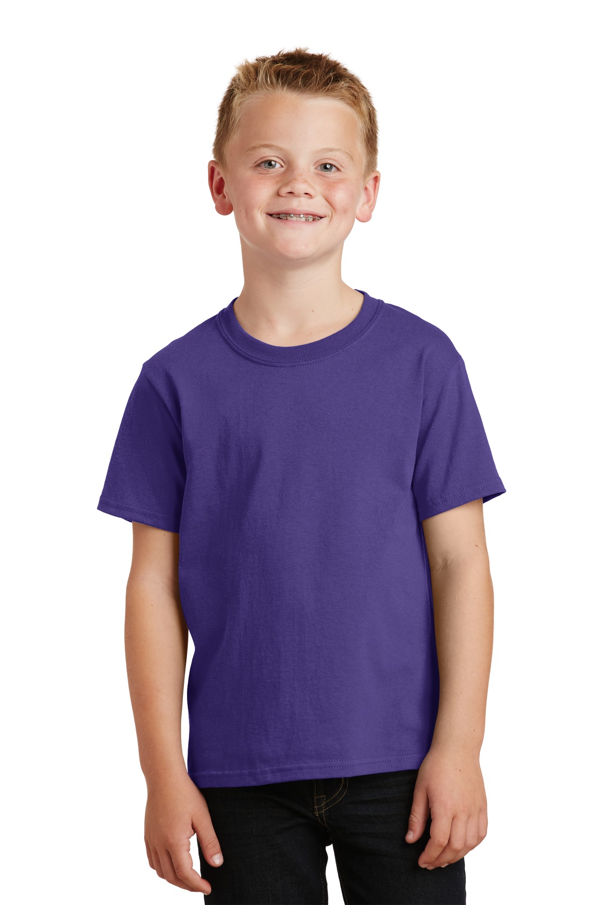 PC54Y Purple Youth Core Cotton Tee 