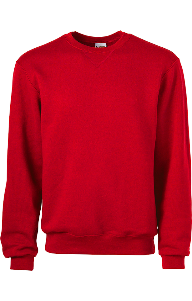 Soffe 9300J1 Red Adult Classic Crew Sweatshirt | JiffyShirts