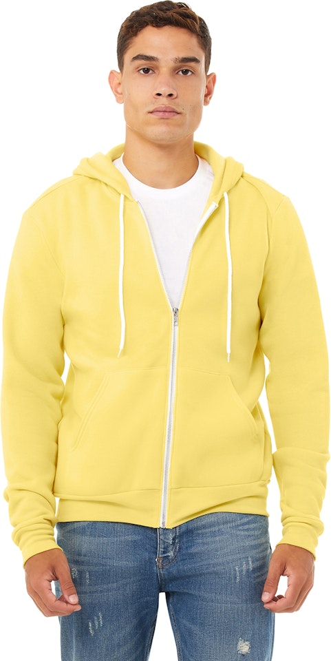 Bella Canvas 3739 Unisex Poly Cotton Sponge Fleece Full Zip Hooded  Sweatshirt