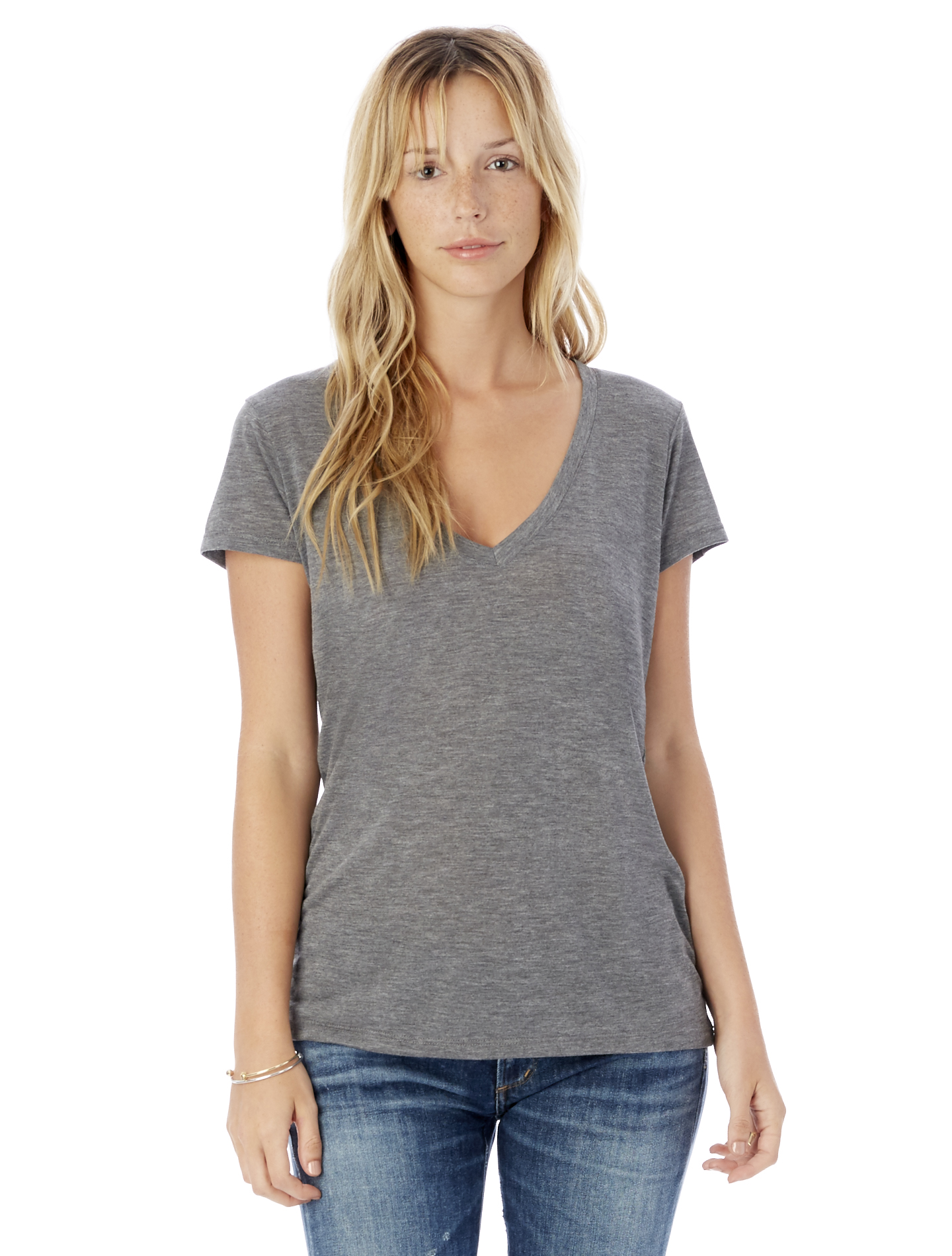 Download Alternative 2894B2 Ash Heather Ladies' Slinky-Jersey V ...