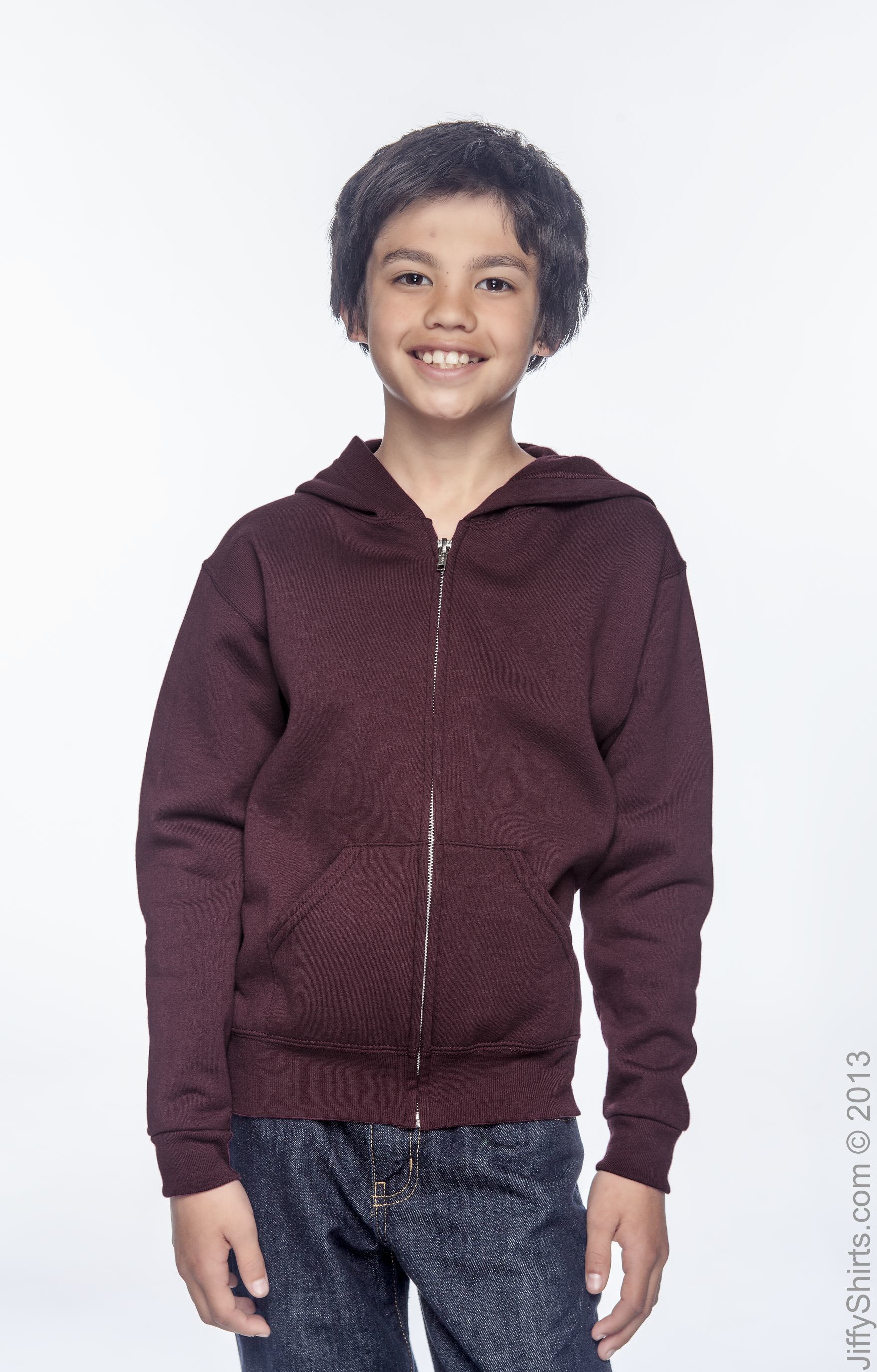 Jerzees Boys Full Zip Hooded Sweatshirt 993B S-XL