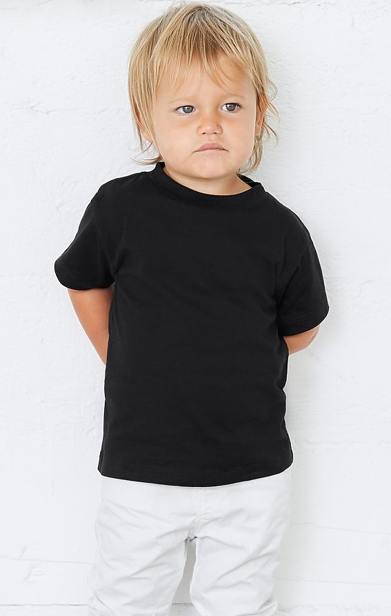 Bella Canvas 3001T BLACK T Shirt Toddler Model Mockup Home Youth Tee