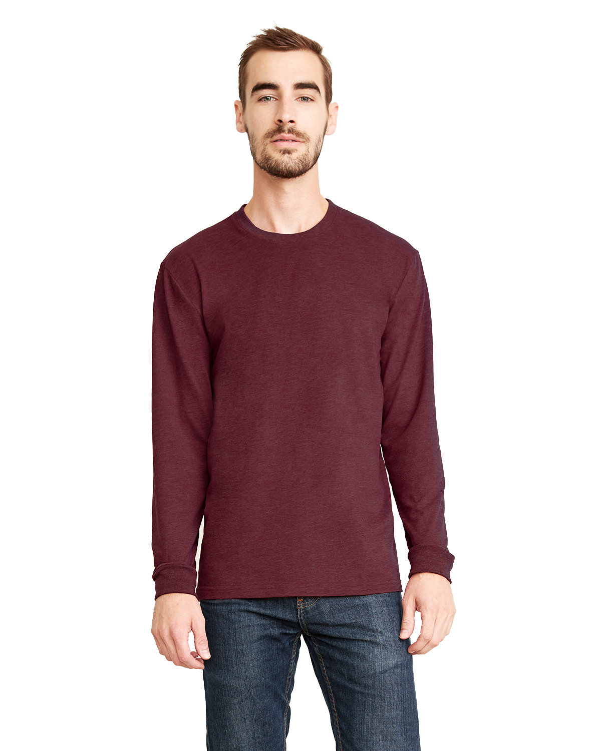 6411 Heather Maroon Unisex Sueded 