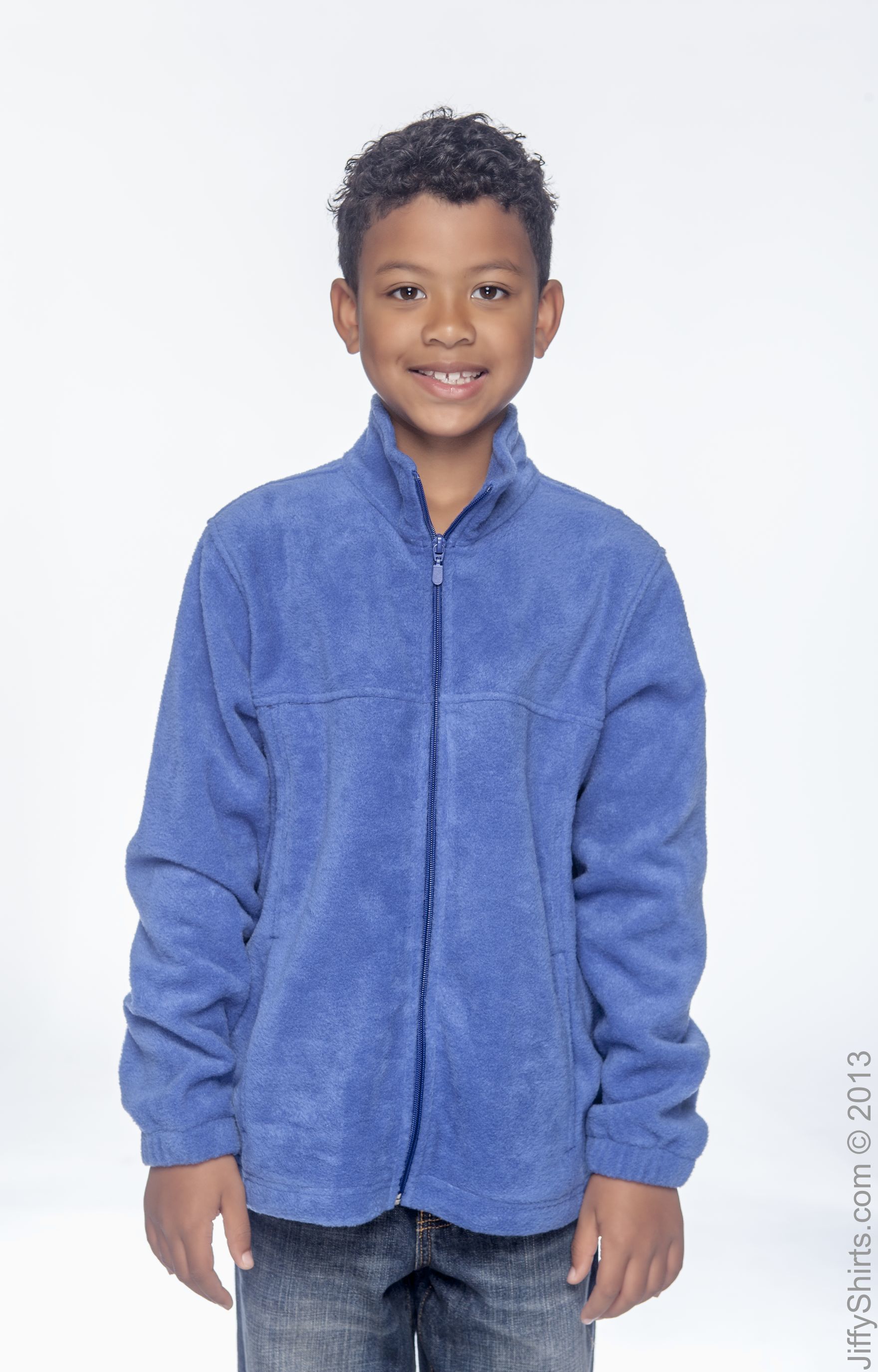 Harriton Youth Full-Zipper Polyester Fleece Pullover M990Y