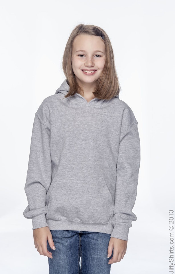 Gildan G185b Sport Grey Youth Heavy Blend 8 Oz 50 50 Hood