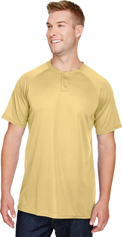 Augusta Sportswear Attain Two-Button Baseball Jersey - Gold - M
