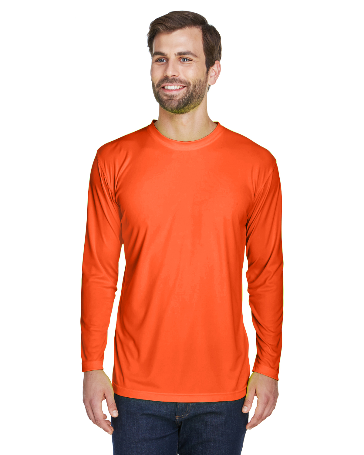 Bright orange best sale long sleeve shirt