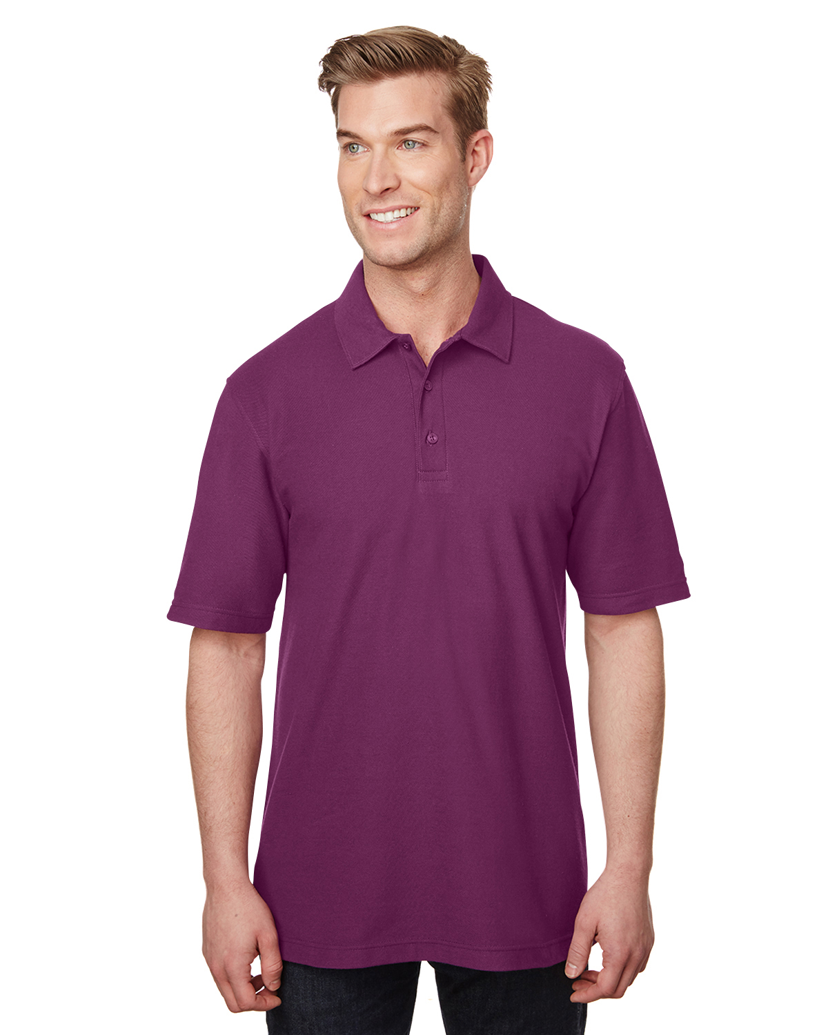 plum polo shirt