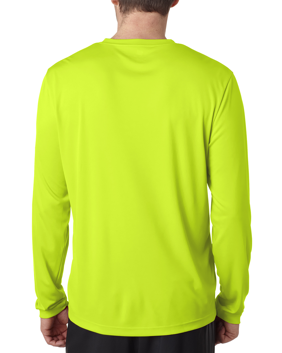 Hanes 482L Safety Green Adult Cool DRI® with FreshIQ LongSleeve
