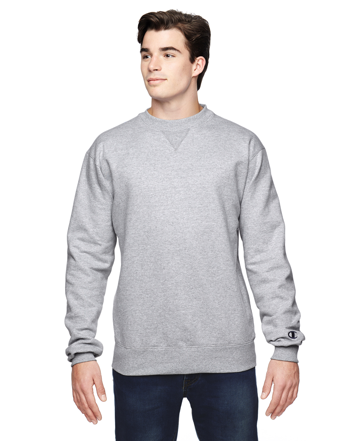 champion cotton max crewneck sweatshirt