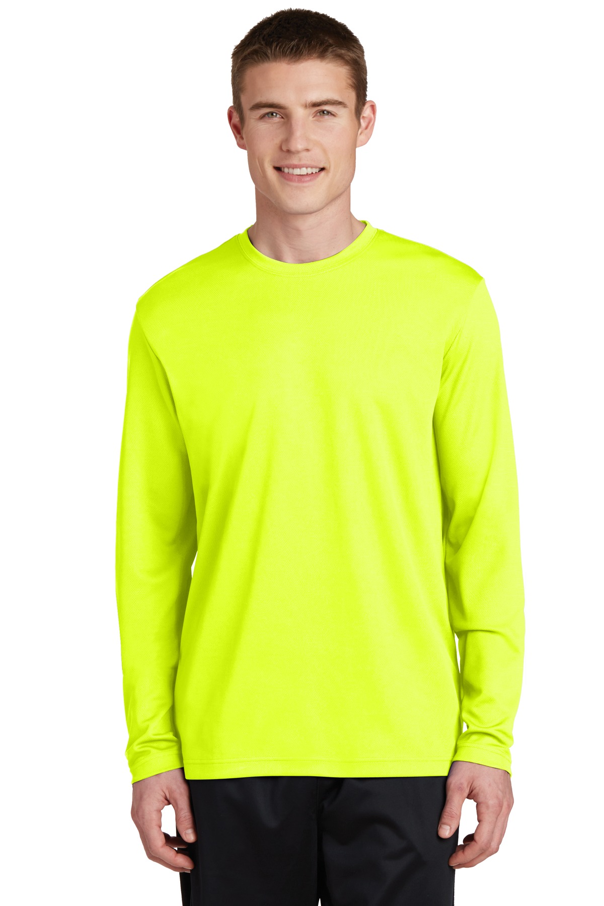 neon yellow long sleeve shirt