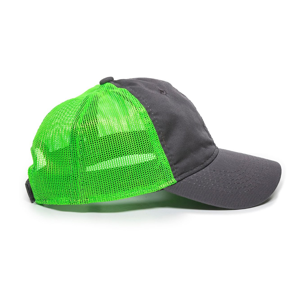 Neon Green Garment Washed Trucker Cap 