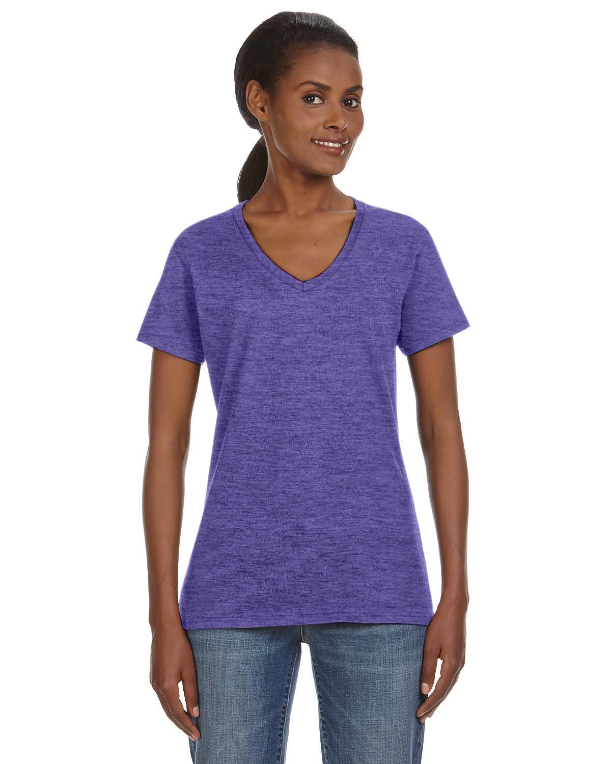 light purple v neck t shirt women's