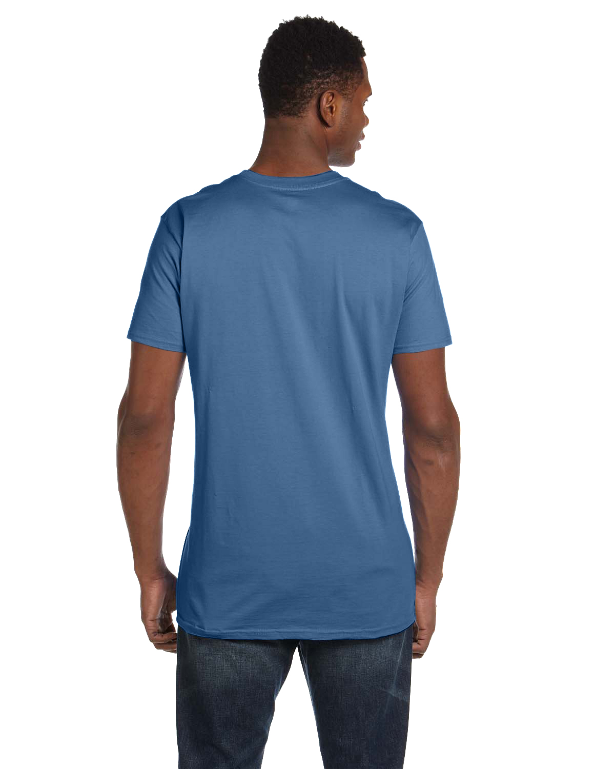 Hanes 4980 Heather Blue 4.5 oz. Perfect 