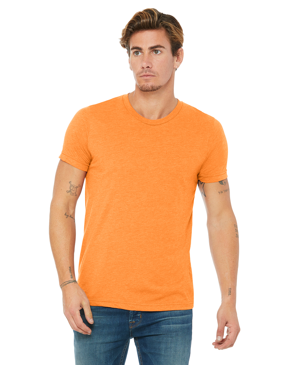 Download Bella + Canvas 3413C Orange Triblend Unisex Triblend T-Shirt