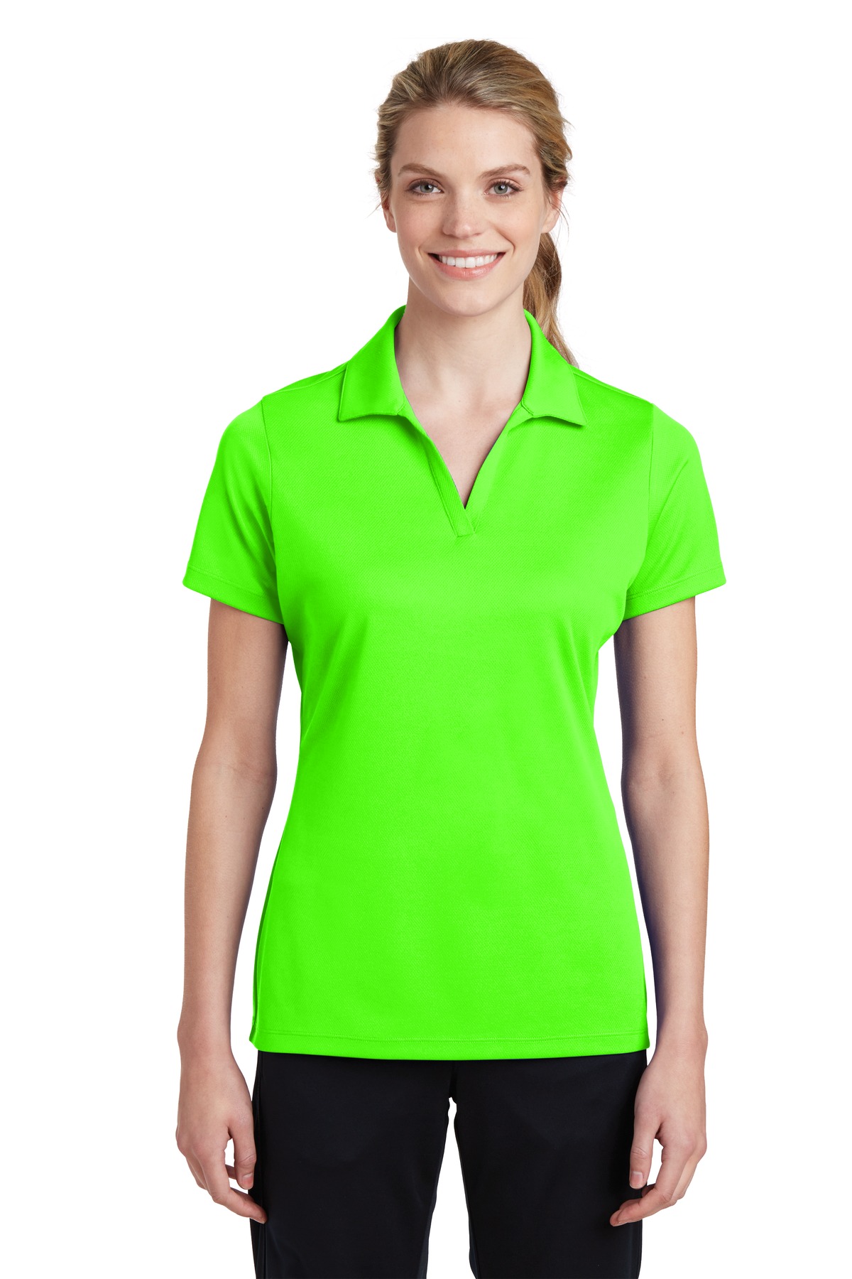 ladies green polo shirt