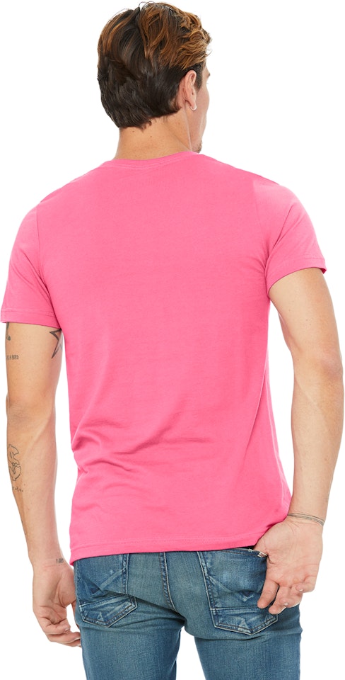 Bella + Canvas 3001C Unisex Jersey T-Shirt - Charity Pink - M