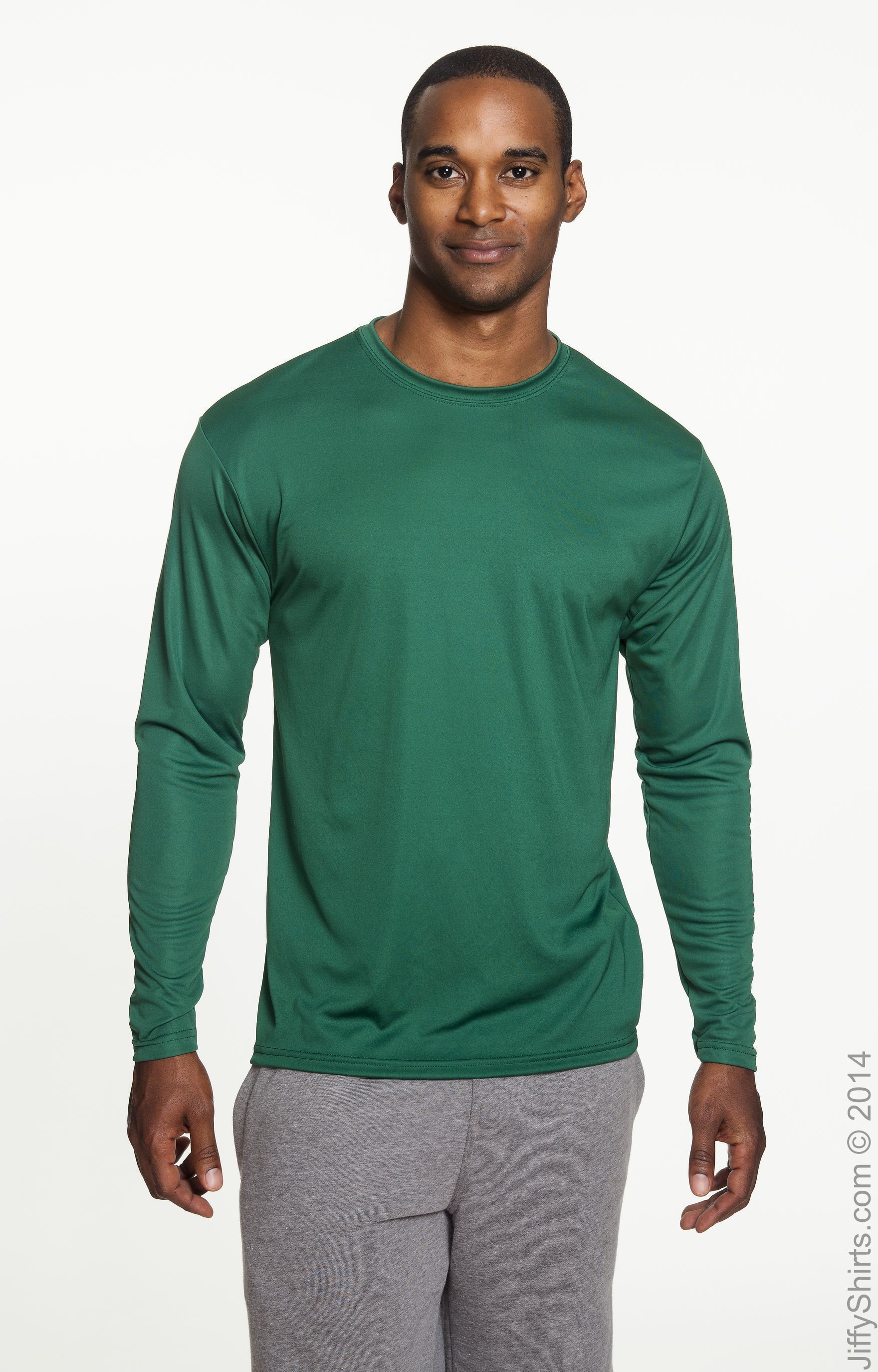 Green long shop sleeve t shirt