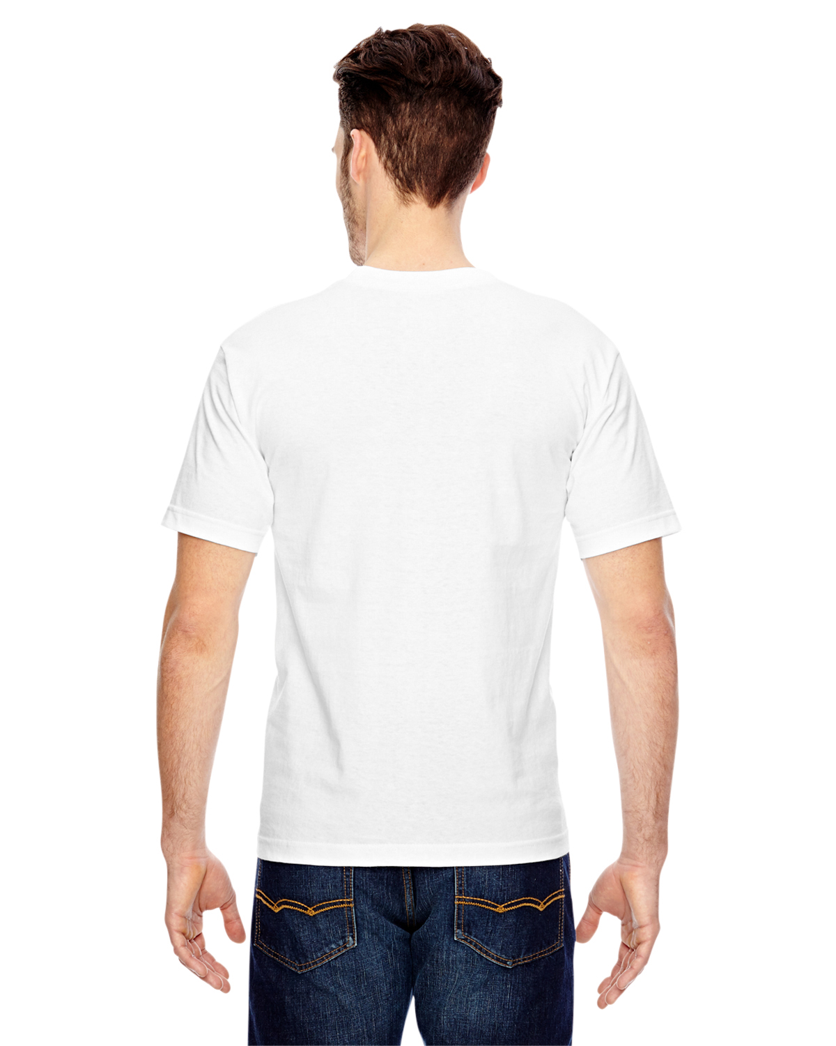 Bayside BA5100 White Adult 6.1 oz., 100% Cotton T-Shirt | JiffyShirts