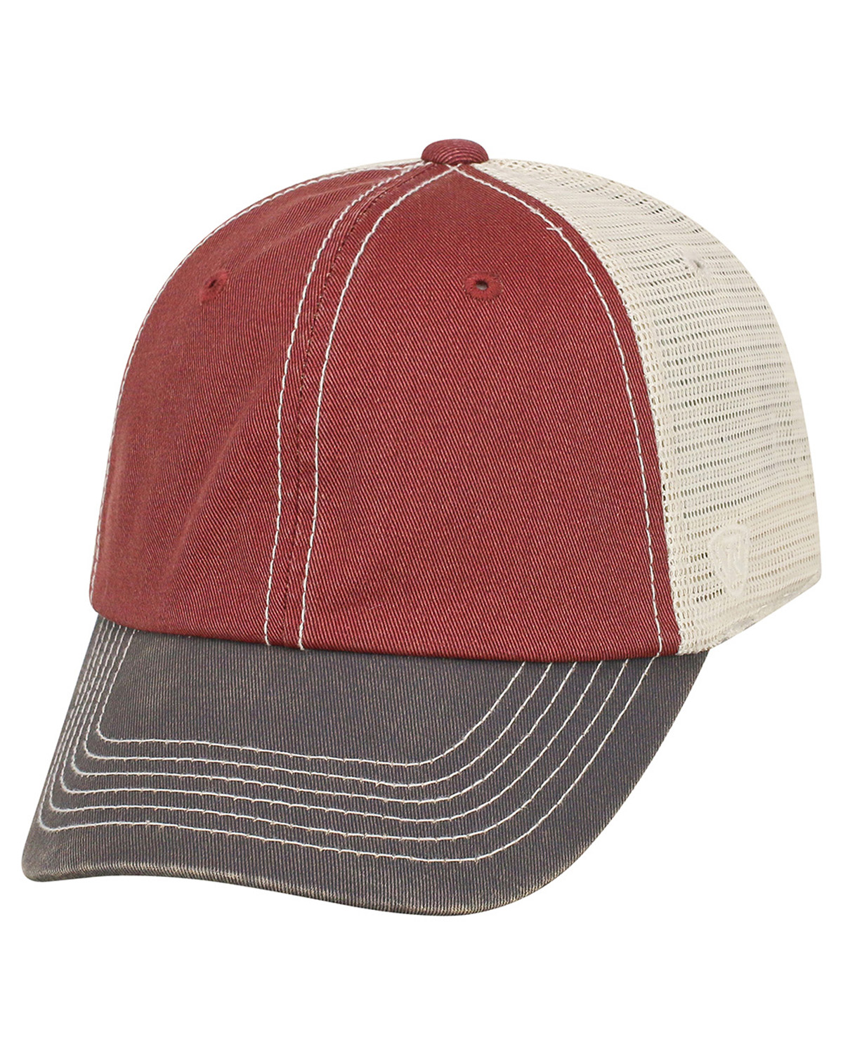 burgundy cap