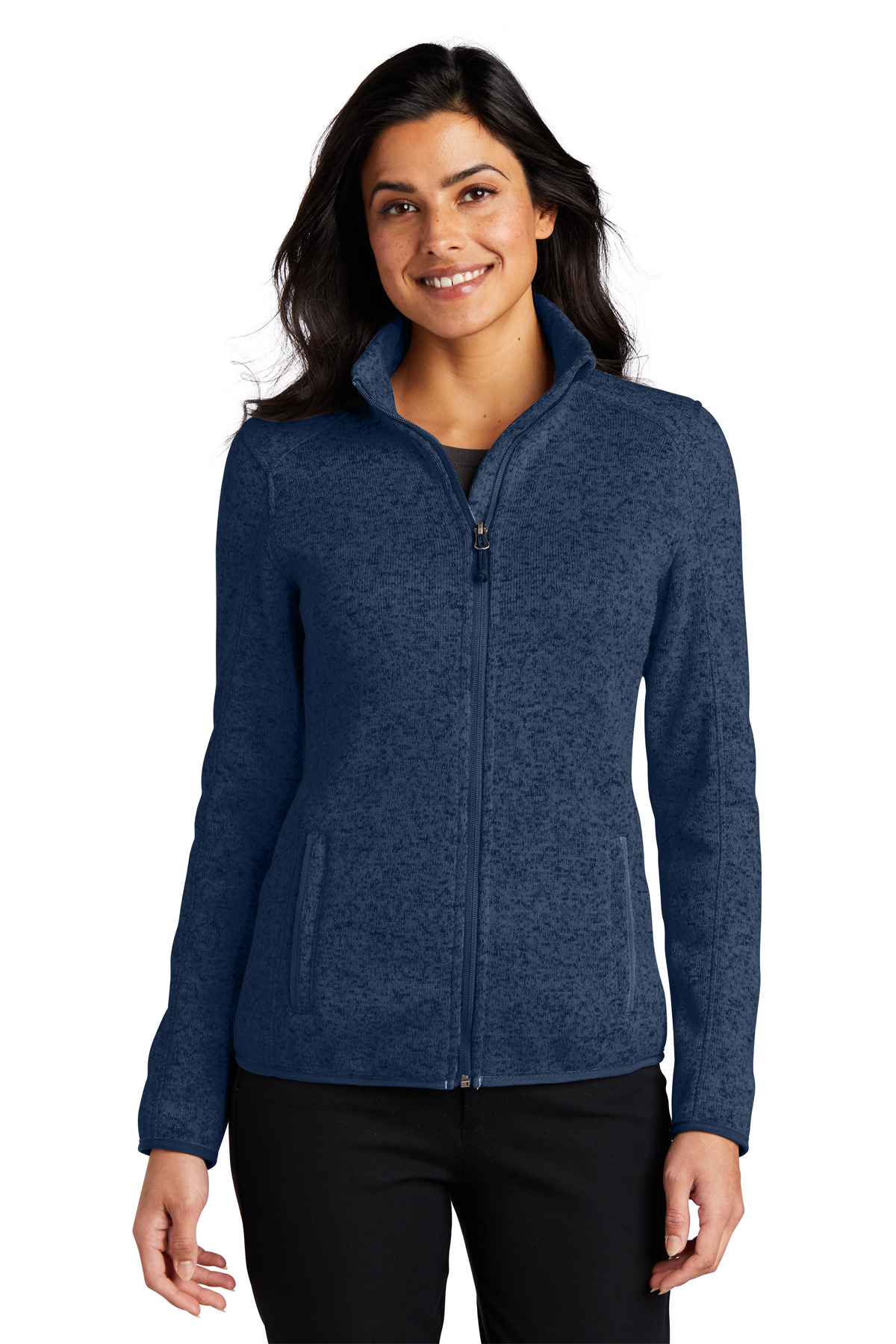 Port Authority L232 Ladies Sweater Fleece Jacket | Jiffy Shirts
