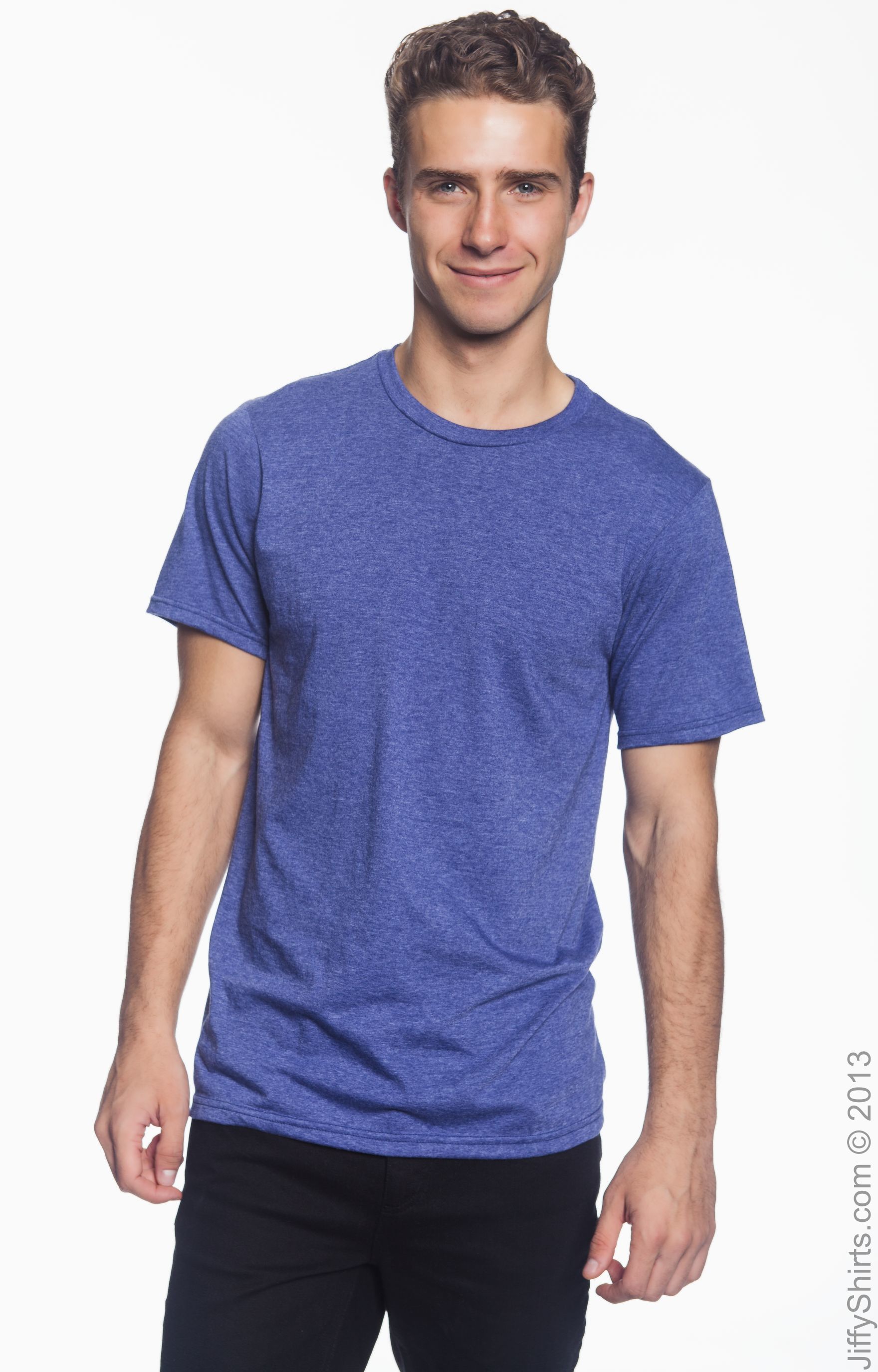 Anvil 980 Heather Blue Lightweight T 