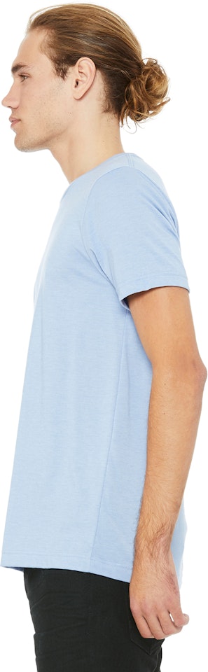ubemandede Lignende Excel Bella canvas 3001c Baby Blue Unisex Jersey T-Shirt | JiffyShirts