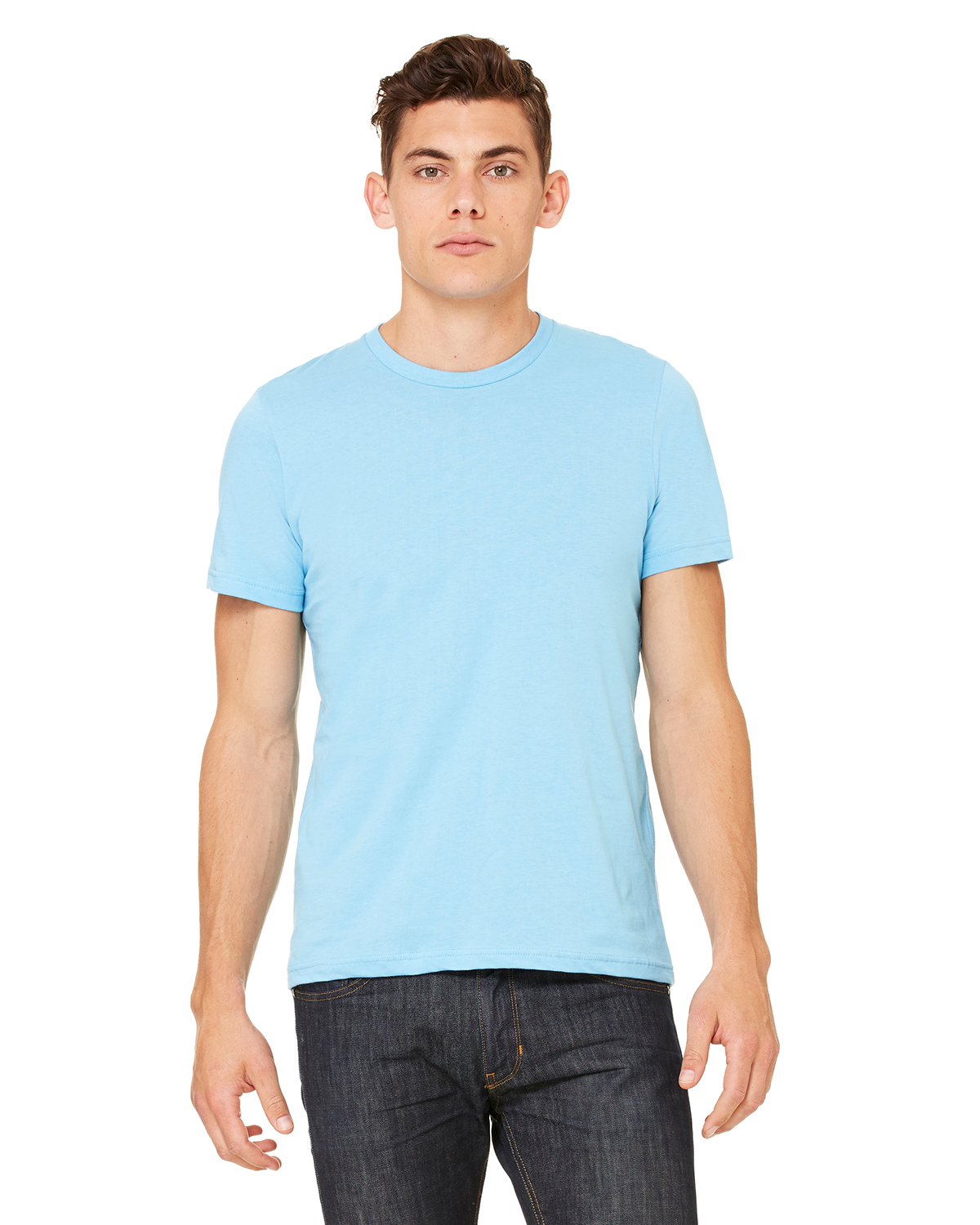 Bella Canvas 3001c Ocean Blue Unisex Jersey T Shirt | Jiffy Shirts