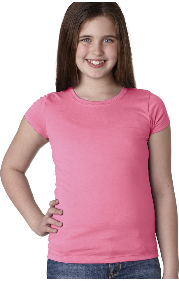 Next Level N3710 Hot Pink Youth Girls Princess T Shirt