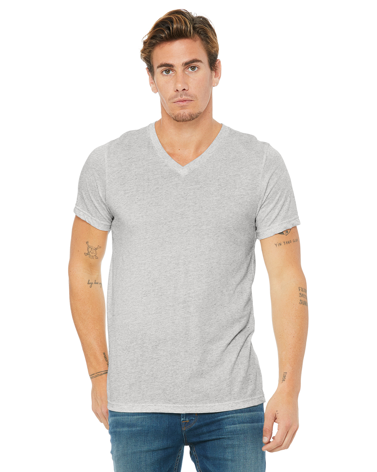 Bella Canvas 3415 C Unisex Triblend V Neck T Shirt | Jiffy Shirts