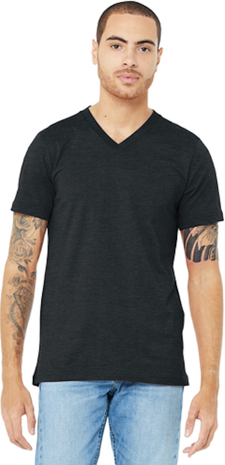 Jiffy Shirts Neck Cvc Shirt V | 3005 Short Bella T Jersey Unisex Canvas Sleeve