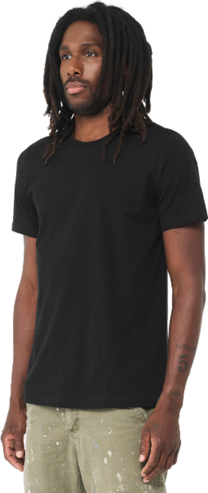 Bella Canvas 3001c Black Unisex Jersey T Shirt | Jiffy Shirts