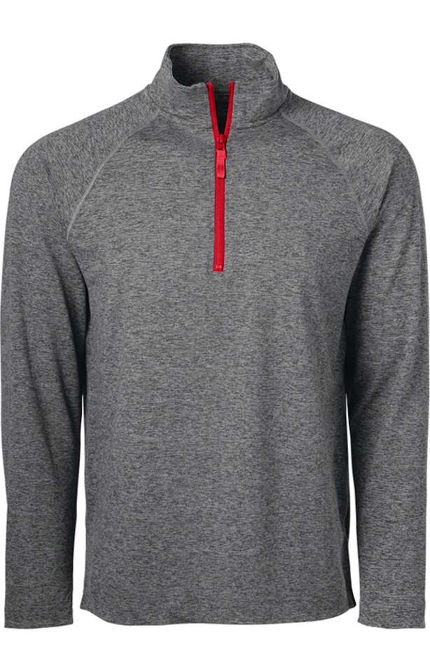 Soffe 2995M Gray Heather / Red