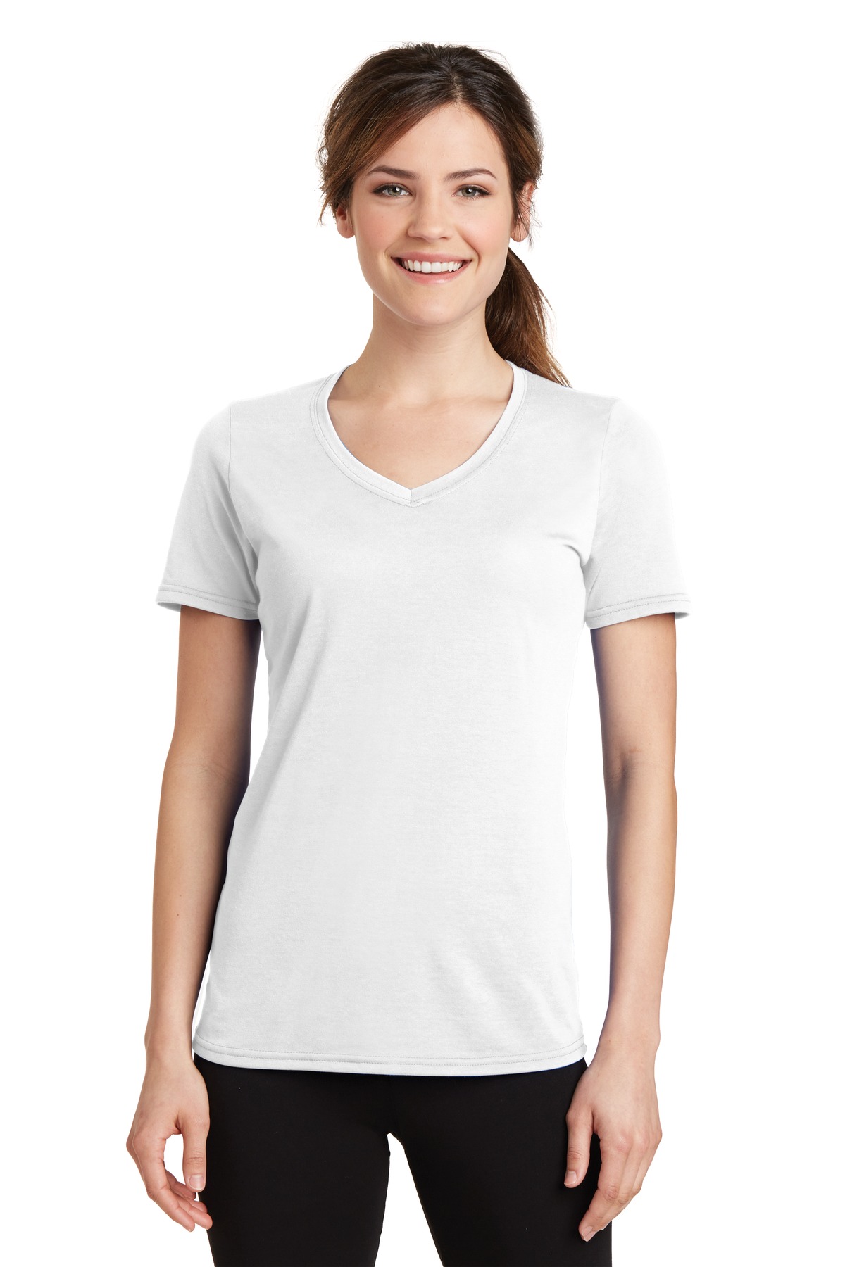 Ladies Performance Blend V-Neck Tee