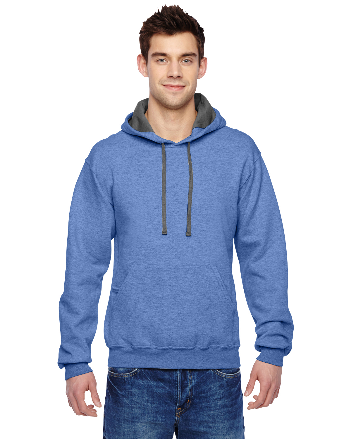 Fuchsia Adult Fruit of the Loom Plain Blank Hooded Sweatshirt Pullover Hoodie