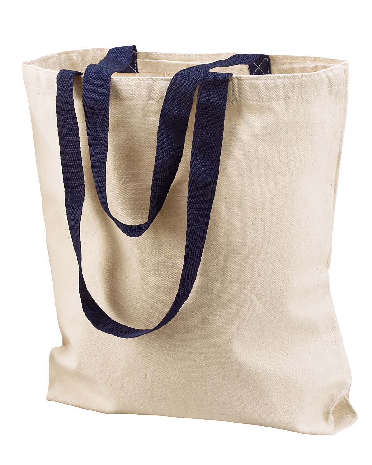 navy canvas tote bag