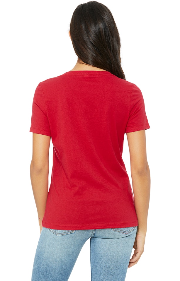 Bella Canvas 6405 Ladies' Relaxed Jersey V Neck T Shirt | Jiffy Shirts