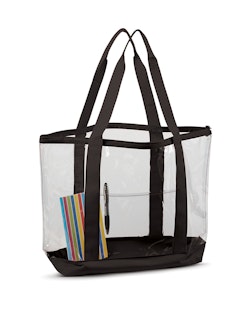 7009 Clear Tote Bag - Clear/Red
