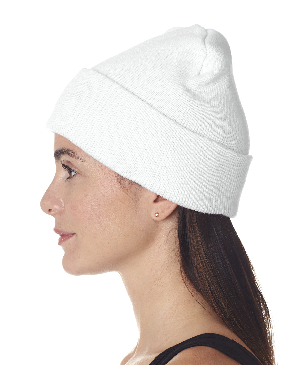 white knit cap