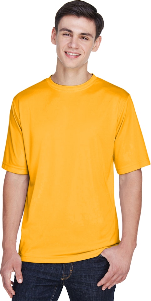 DTS GYM STRETCHABLE TSHIRTS Sporty Men Round Neck Yellow T-Shirt