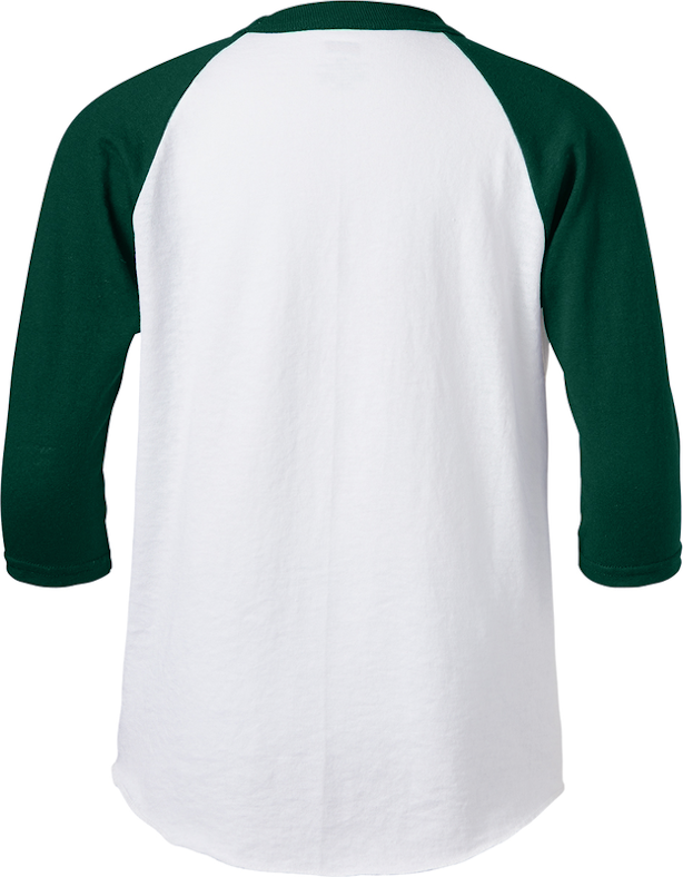 Champion Men's Raglan Baseball T-Shirt, White/Black, Small