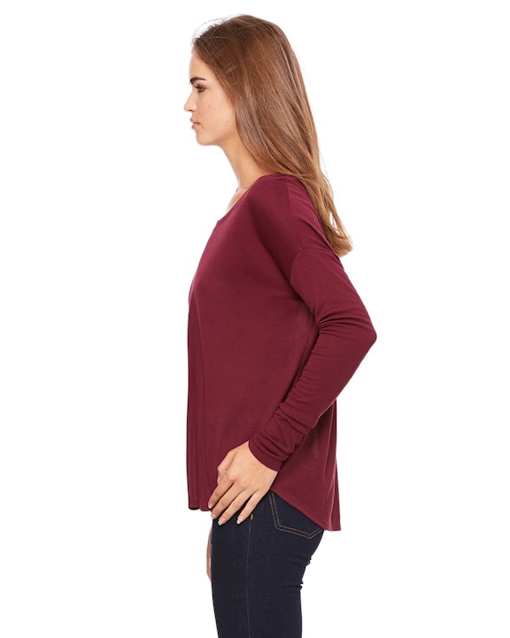 Download Bella + Canvas 8852 Ladies' Flowy Long-Sleeve T-Shirt with ...