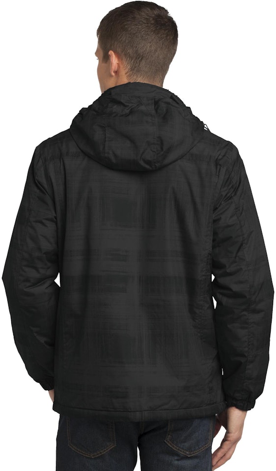 Port Authority J320 Black Brushstroke Print Insulated Jacket | JiffyShirts