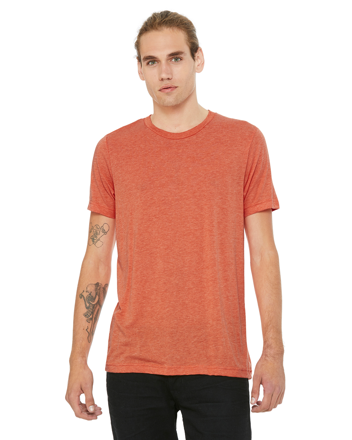 heather orange shirt