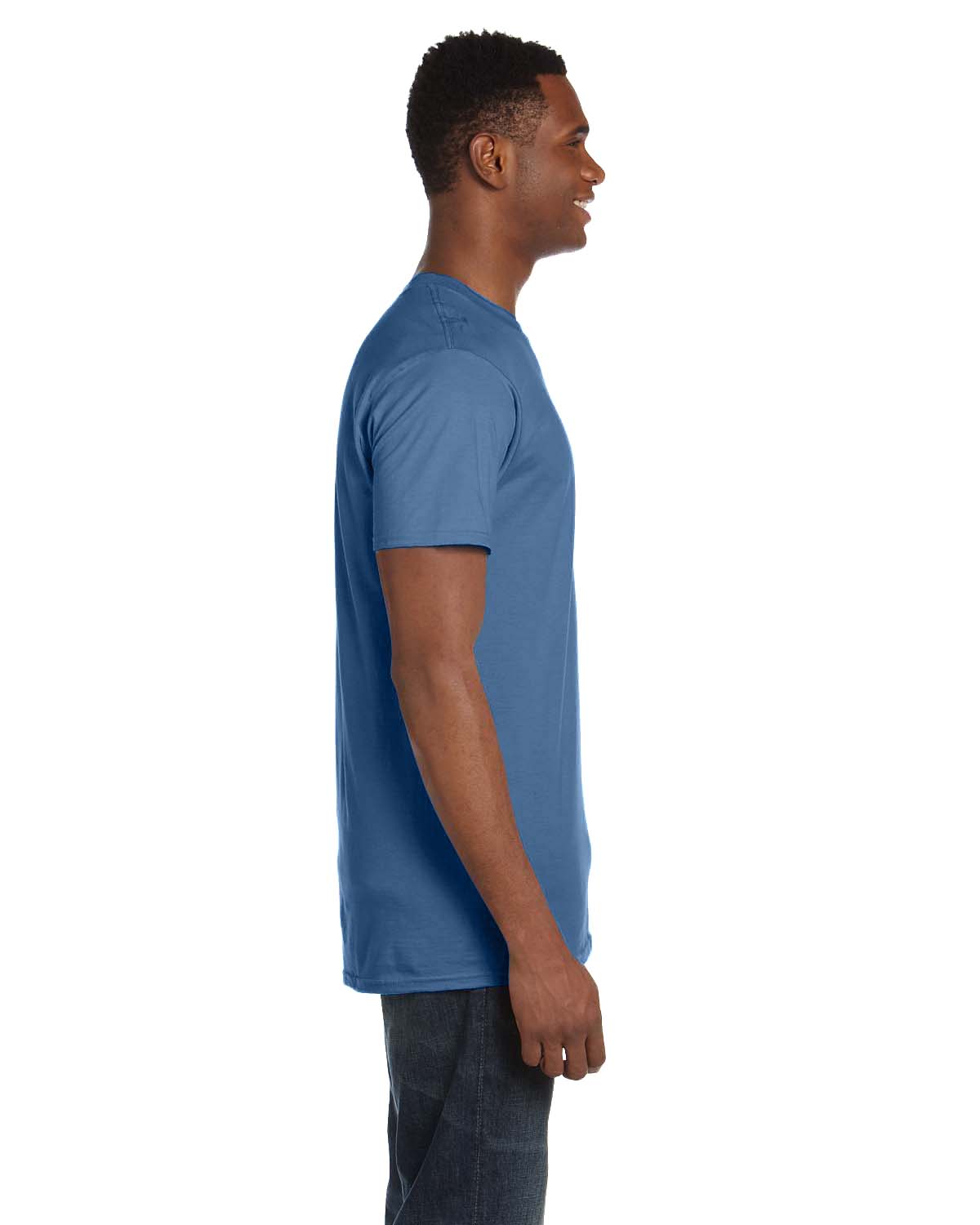 Hanes 4980 Heather Blue 4.5 oz. Perfect 