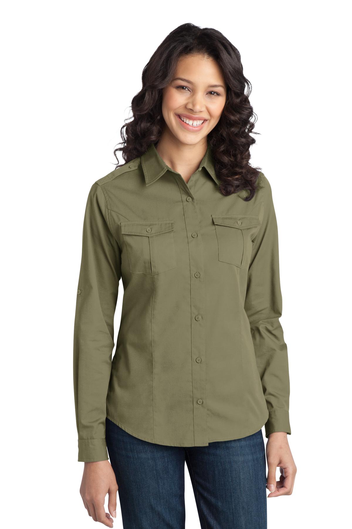 ladies khaki sweatshirt
